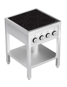 CUISINIÈRE À INDUCTION 4 ZONES AVEC ESSOUS OUVERT