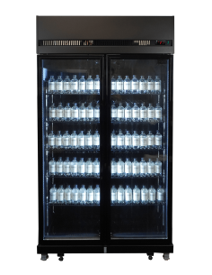 RÉFRIGÉRATEUR 2 PORTES EN VERRE NOIR IRM-770 BL 2