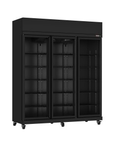 RÉFRIGÉRATEUR 3 PORTES EN VERRE IRM-1180R BL