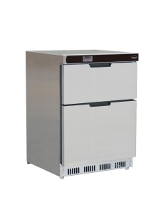 RÉFRIGÉRATEUR EN ACIER INOX 2 TIROIRS