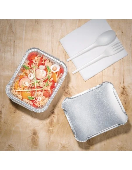 Barquettes rectangulaires aluminium Fiesta Recyclable 450ml (lot de 500)