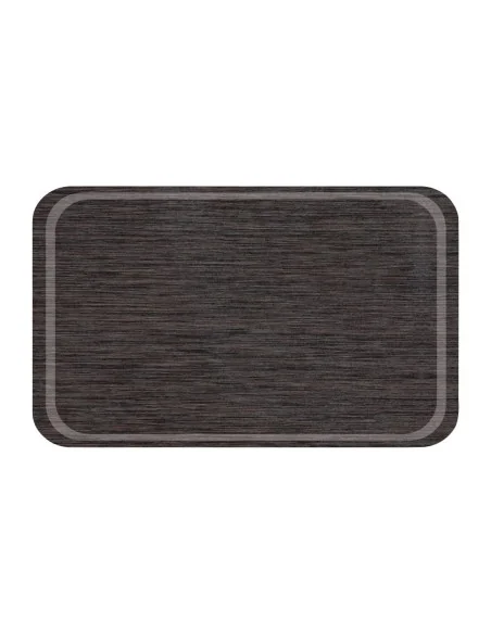 Plateau Euronorme en mélamine Roltex antidérapant 530x370mm wengé