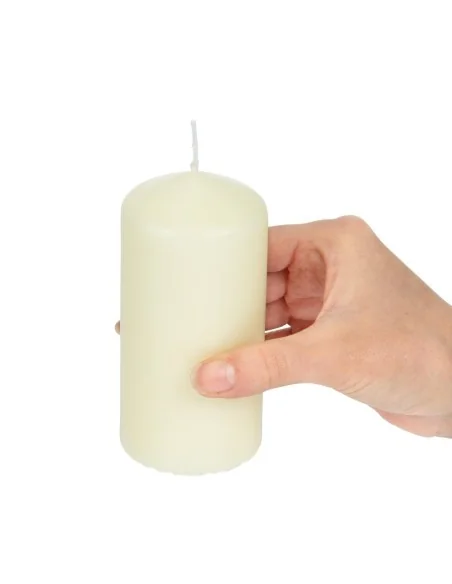 Bougies hautes cylindriques ivoire Bolsius 120mm (lot de 12)