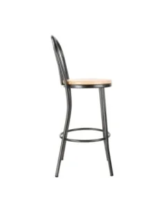 Tabouret haut Bolero Clarisse gris métal 2