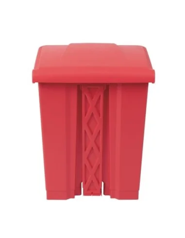 Poubelle de cuisine à pédale Jantex rouge 65L
