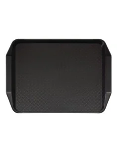 Plateau rectangulaire avec poignées en polypropylène Fast Food Cambro noir 43 cm