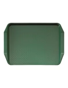Plateau rectangulaire avec poignées en polypropylène Fast Food Cambro vert 43 cm