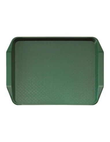 Plateau rectangulaire avec poignées en polypropylène Fast Food Cambro vert 43 cm
