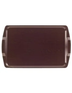 Plateau stratifié rectangulaire avec poignées Capri Cambro wengé 640mm