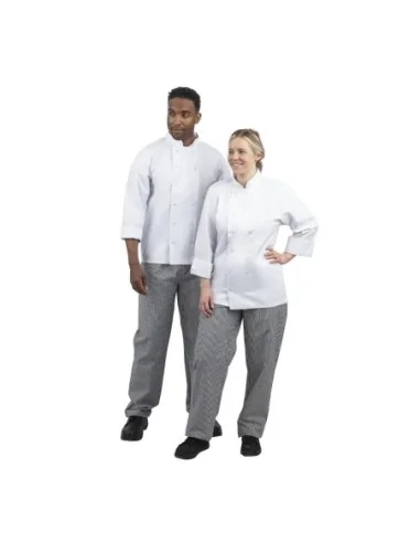 Pantalon de cuisine mixte Whites Vegas petits carreaux noirs et blancs XXL