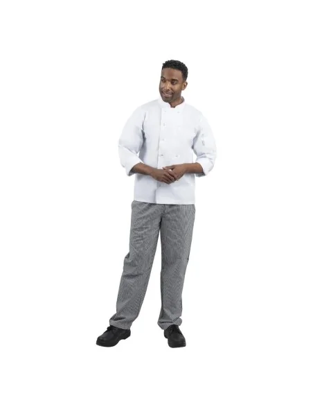 Pantalon de cuisine mixte Whites Vegas petits carreaux noirs et blancs XXL