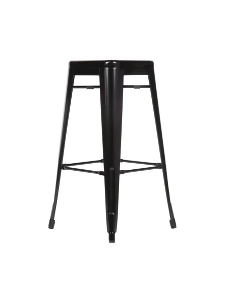 Tabourets hauts en acier galvanisé Bolero Bistro noirs (lot de 4)