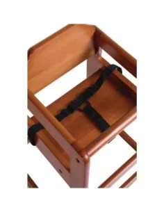 Chaise haute en bois Bolero finition bois foncé 2