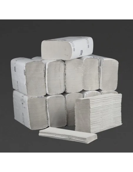 Essuie-mains 1 pli pliage en Z Tork blanc (lot de 12)