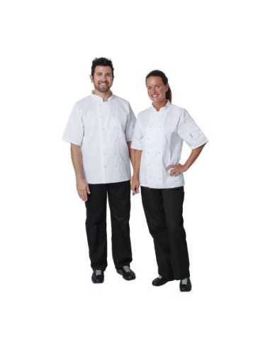 Veste de cuisine mixte Whites Vegas manches courtes blanche L