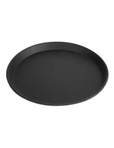 Plateau de service rond fibre de verre antidérapant Camtread Cambro noir 28 cm 2