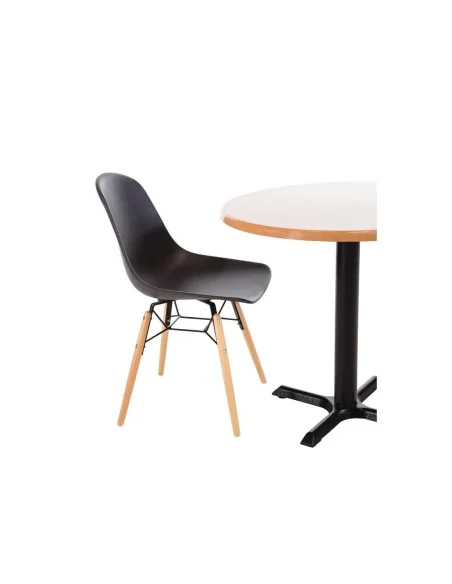 Chaise moulée PP avec structure métallique Arlo Bolero grise (lot de 2)