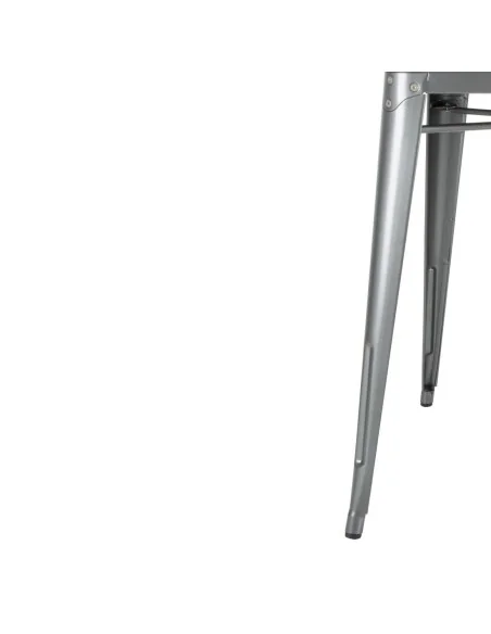 Table carrée en acier gris métallisé Bolero Bistro 668mm