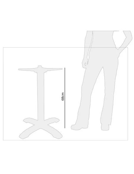 Pied de table 4 pieds en aluminium Bolero