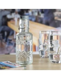 Bouteilles d'eau en verre avec bouchon Olympia Geo 380 ml (lot de 6) 2