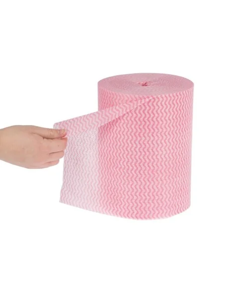 Chiffons tout usage antibactériens Jantex rouges (Lot de 200)