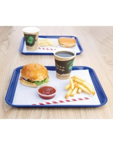 Plateau fast food en plastique Olympia Kristallon bleu