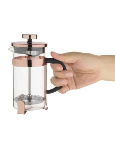 Cafetière à piston contemporaine inox Olympia cuivre 3 tasses