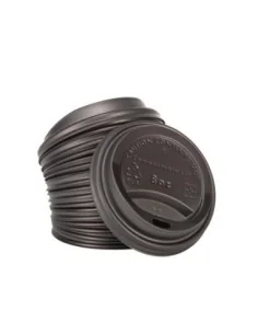Couvercles gobelets boissons chaudes CPLA compostables Fiesta Compostable 225 ml (lot de 1000) 2