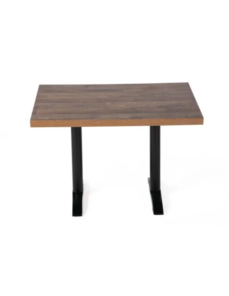 Plateau de table rectangulaire pré-percé Bolero urban foncé 700mm