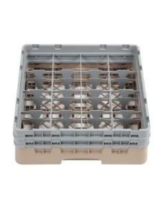 Casier à verres 16 compartiments Camrack Cambro beige hauteur max 133mm 2