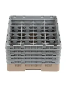 Casier à verres 16 compartiments Camrack Cambro beige hauteur max 257mm 2