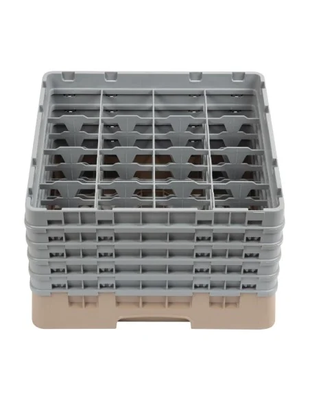 Casier à verres 16 compartiments Camrack Cambro beige hauteur max 257mm