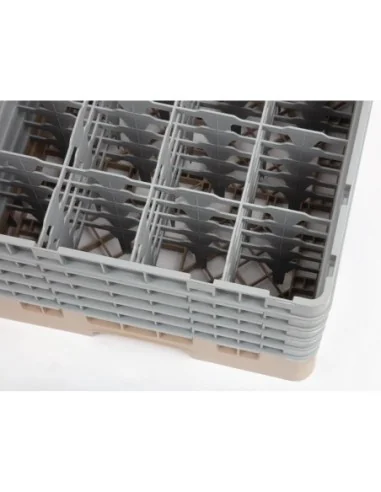 Casier à verres 16 compartiments Camrack Cambro beige hauteur max 257mm