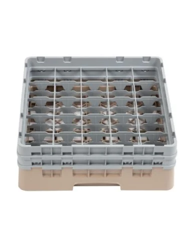 Casier à verres 25 compartiments Camrack Cambro beige hauteur max 133mm