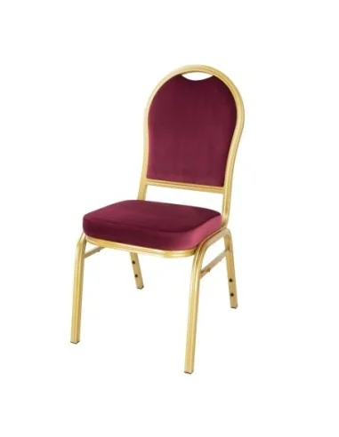 Chaises de banquet bordeaux Bolero Regal (lot de 4)