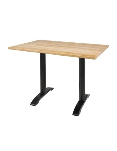 Plateau de table rectangulaire pré-percé coloris bois naturel Bolero 700 x 1100mm