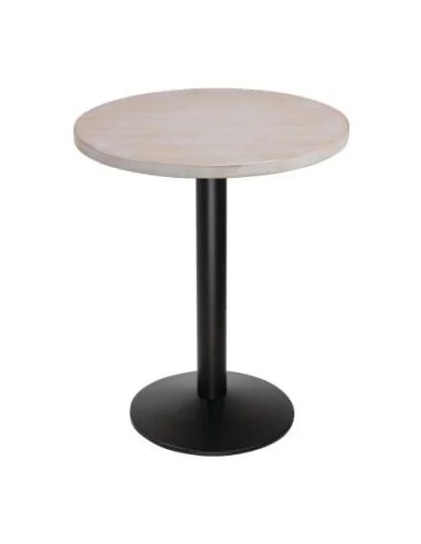 Plateau de table rond pré-percé blanc vintage Bolero 600mm