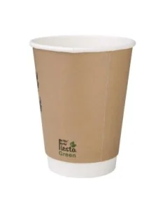 Gobelets boissons chaudes compostables en PLA double paroi Fiesta Compostable 355ml (x500) 2