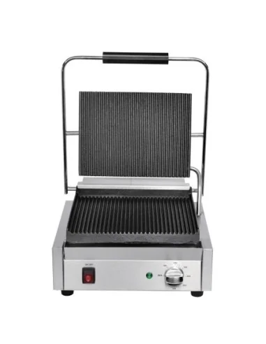 Grand gril de contact simple Bistro Buffalo rainuré/rainuré