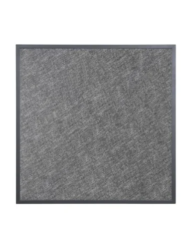 Plateau de table extérieur carré en verre trempé Bolero noir brossé bord gris 700 mm