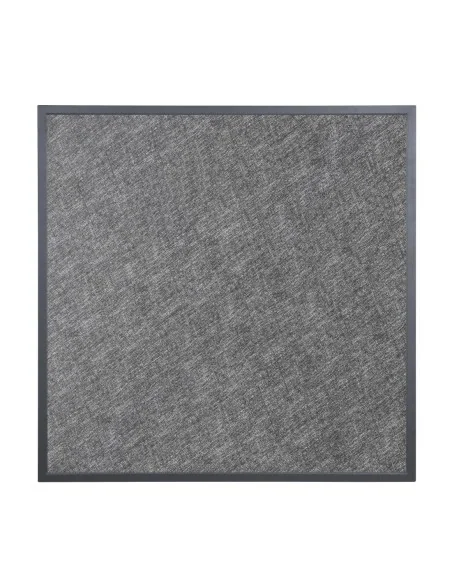 Plateau de table extérieur carré en verre trempé Bolero noir brossé bord gris 700 mm