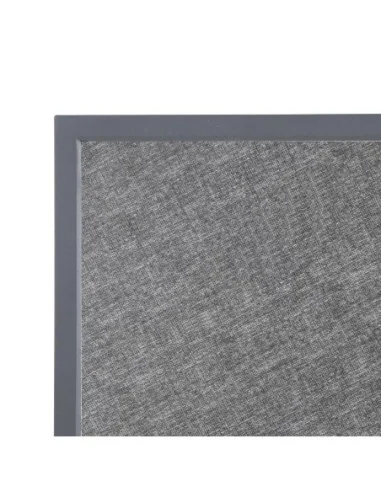 Plateau de table extérieur carré en verre trempé Bolero noir brossé bord gris 700 mm