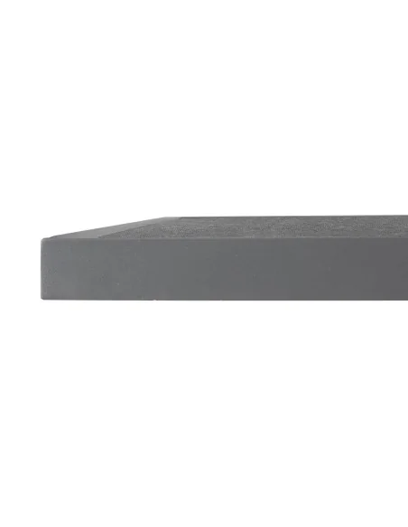 Plateau de table extérieur carré en verre trempé Bolero noir brossé bord gris 700 mm