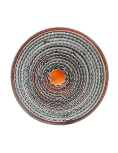 Lot de 11 emporte-pièces ronds cannelés Vogue