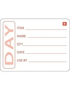 Etiquettes pour produits préparés Hygiplas (Lot de 500)