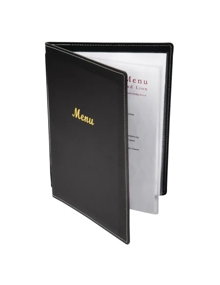Protège-menus en simili cuir Olympia A5 noir
