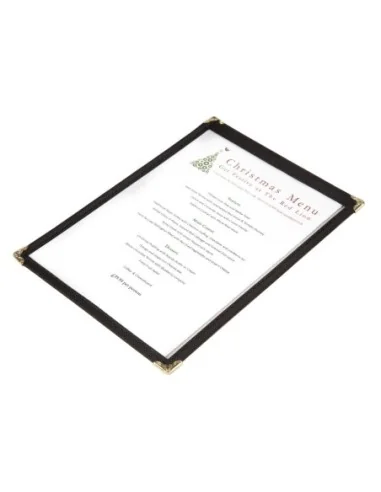 Protège-menus style américain Olympia A5 deux vues noir