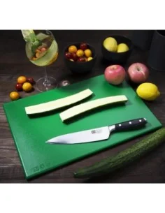 Planche à découper anti-bactérienne en haute densité Hygiplas verte 2