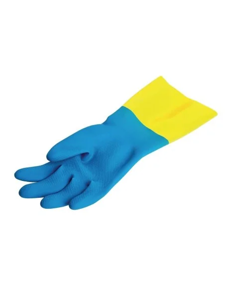 Gants étanches protection chimique légère bleus et jaunes Mapa Alto 405 XL