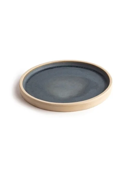 Assiettes plates bord droit granit bleu Olympia Canvas 18 cm  (Lot de 6)
